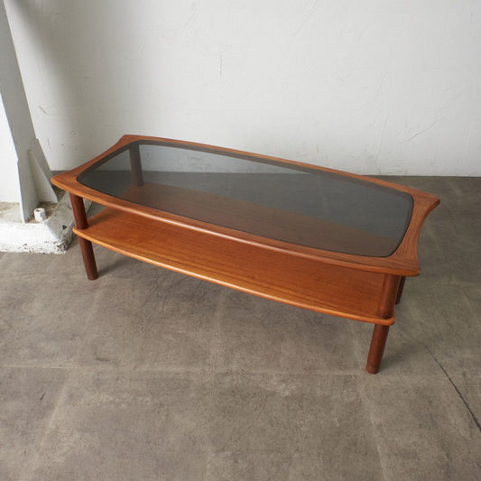 ヴィンテージ ガラストップ コーヒーテーブル