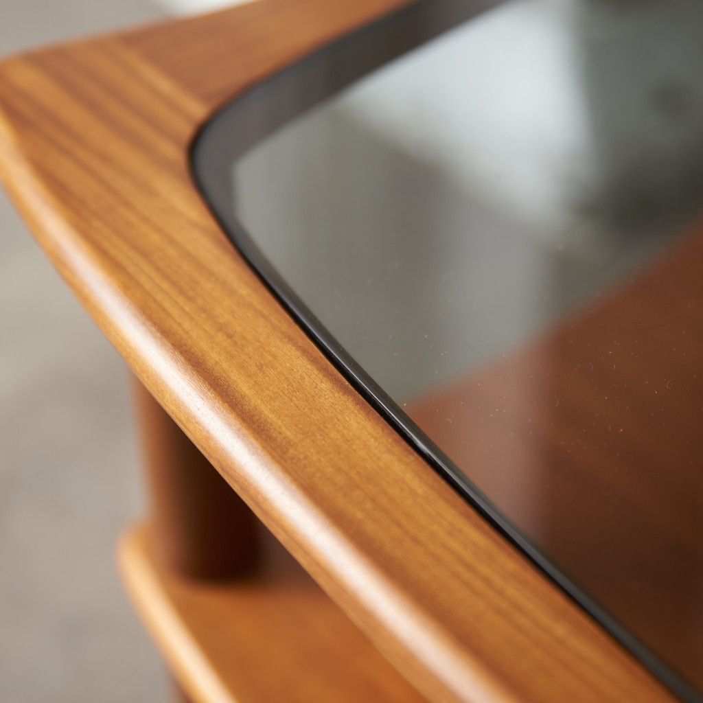 ヴィンテージ ガラストップ コーヒーテーブル