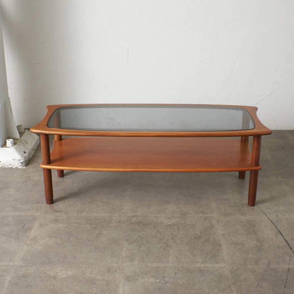 ヴィンテージ ガラストップ コーヒーテーブル