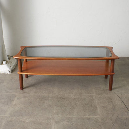 ヴィンテージ ガラストップ コーヒーテーブル