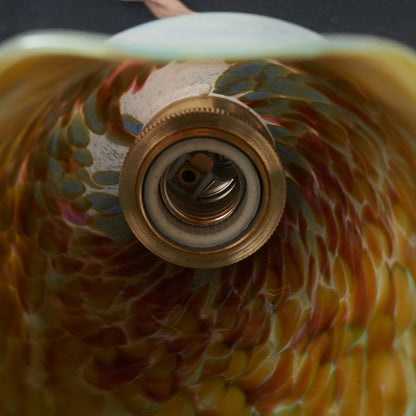 西欧アンティーク ガラスシェード ペンダントライト