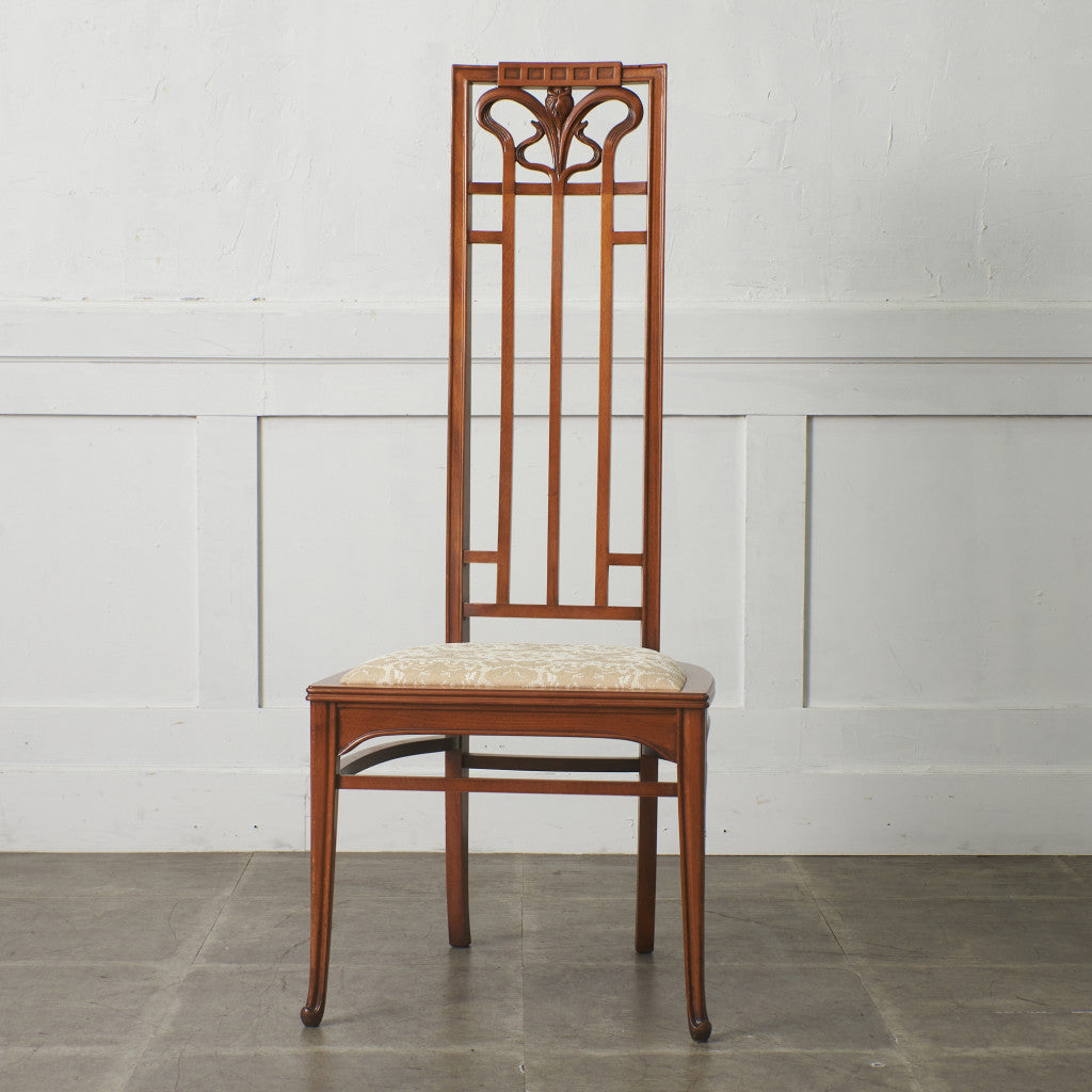 アールヌーボー ハイバックチェア / 張替済