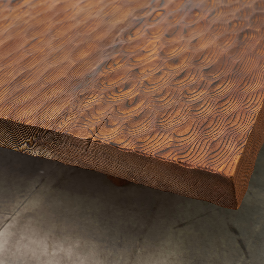 なぐり加工 座卓