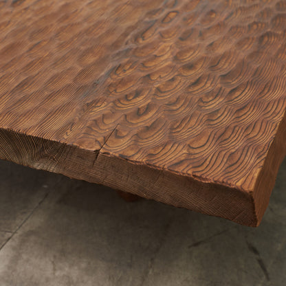 なぐり加工 座卓