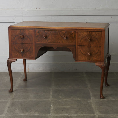 アンティーク ウォールナット材 両袖デスク