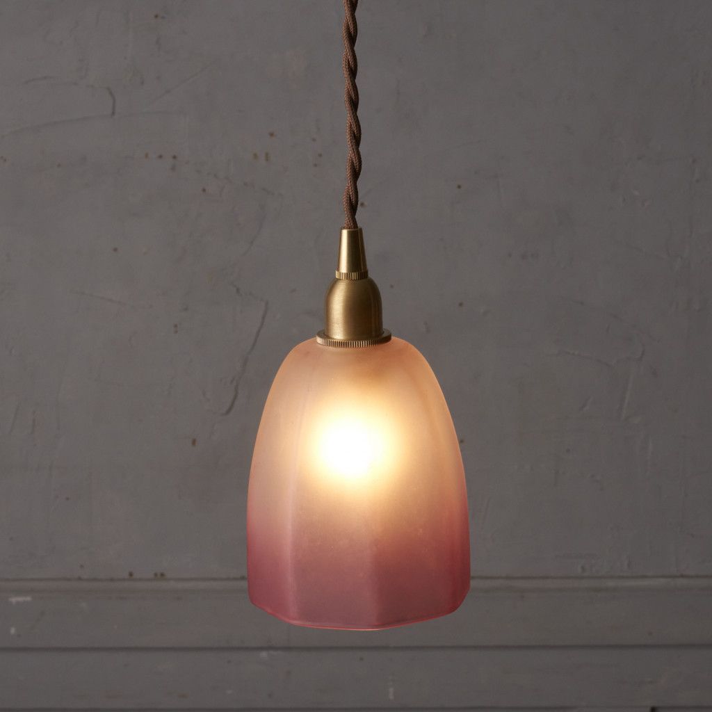 西欧アンティーク ガラスシェード ペンダントライト