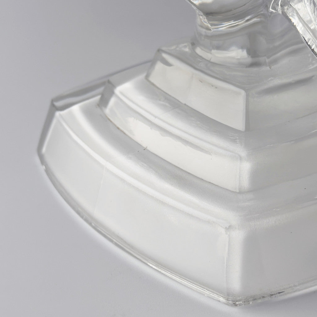 クリスタルガラス 孔雀のオブジェ