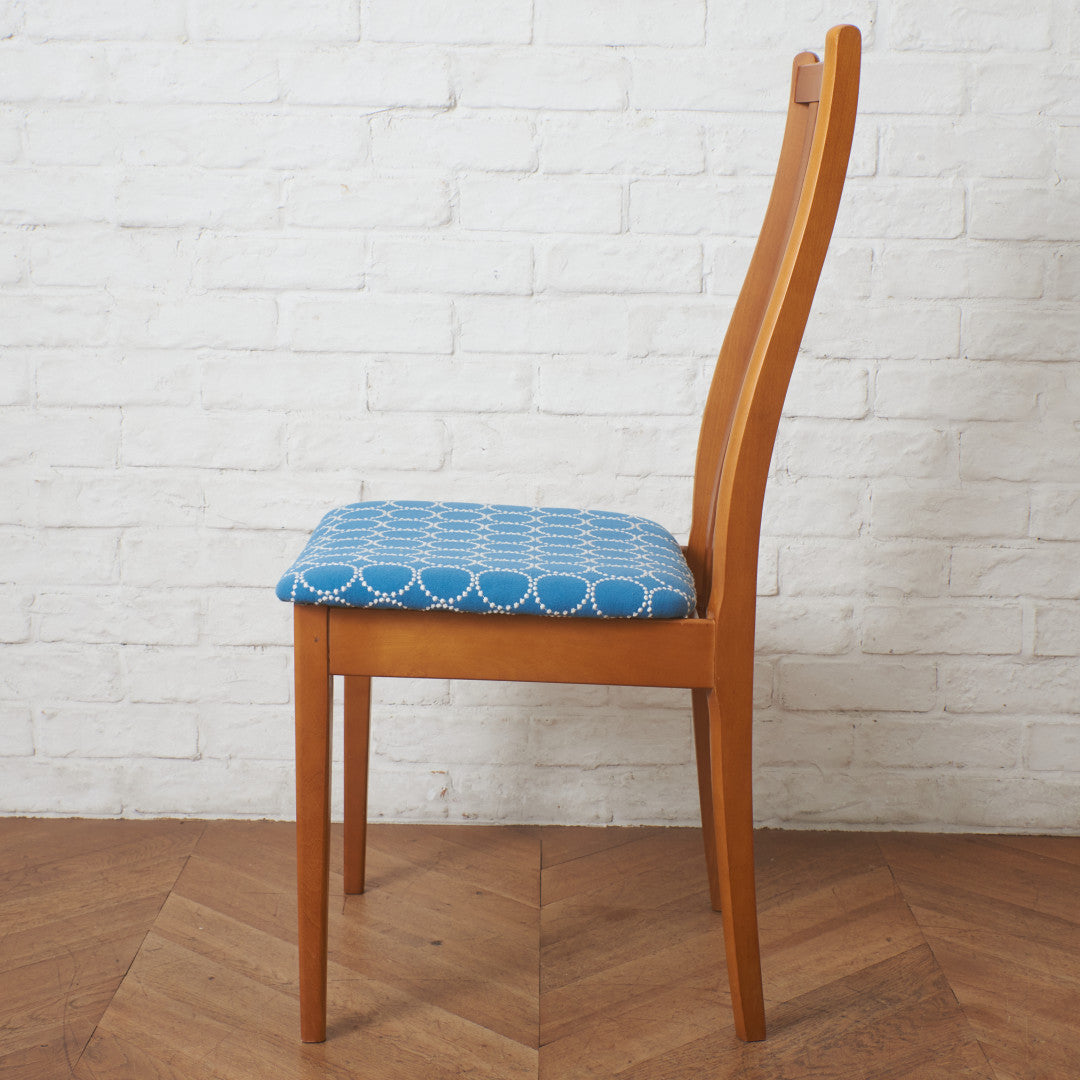 英国ヴィンテージ ダイニングチェア / 張替済