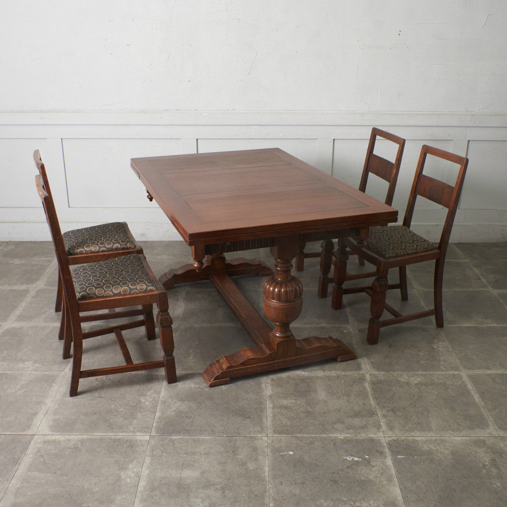 英国アンティーク ドローリーフ ダイニングテーブル