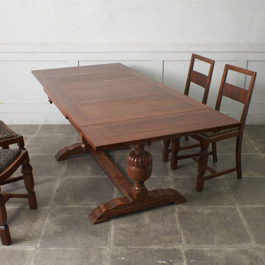 英国アンティーク ドローリーフ ダイニングテーブル