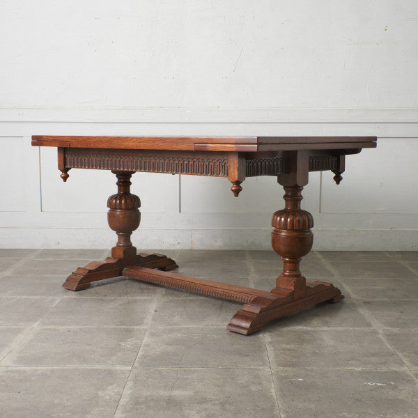 英国アンティーク ドローリーフ ダイニングテーブル