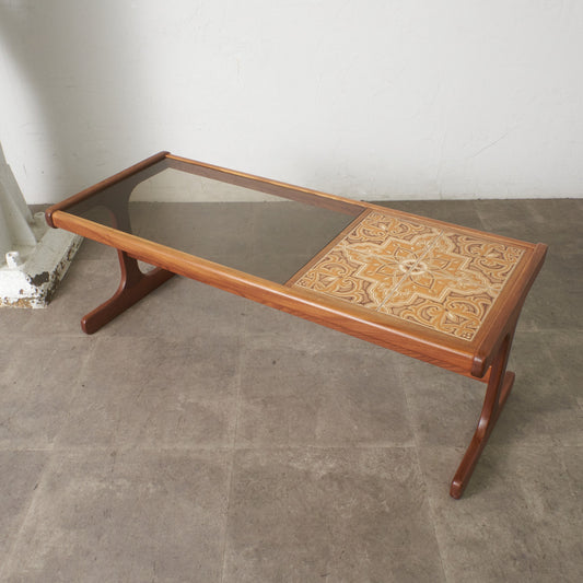 タイル&ガラストップ コーヒテーブル