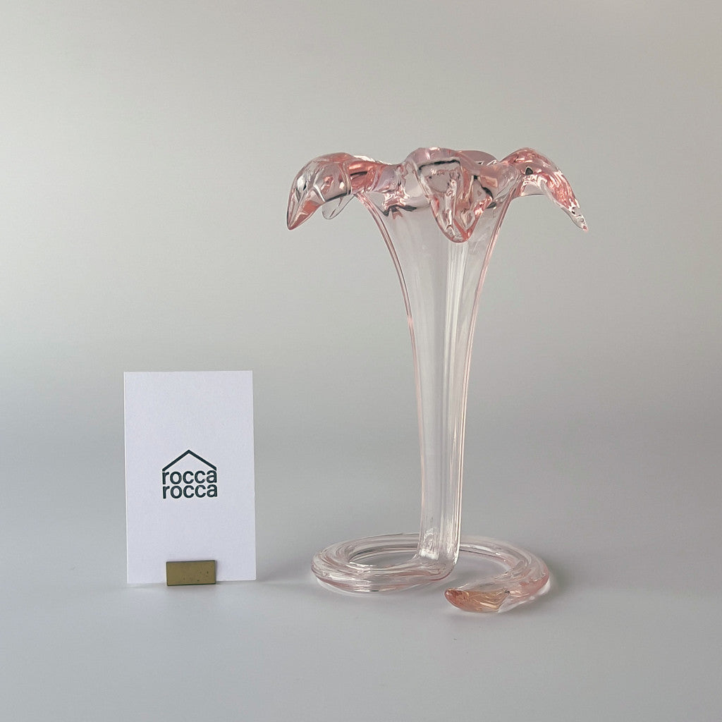 ヴィンテージ 花モチーフ ガラスフラワーベース