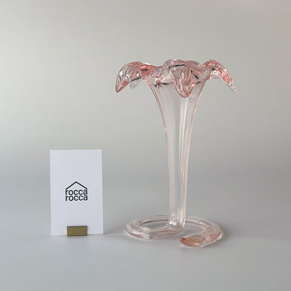 ヴィンテージ 花モチーフ ガラスフラワーベース