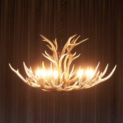 鹿角シャンデリア 9灯式