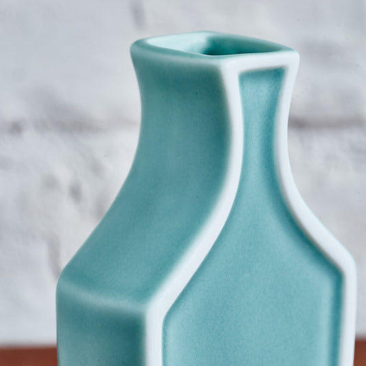 ふちどりフラワーベース 青磁マット