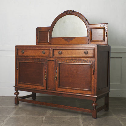 英国アンティーク ミラーバックサイドボード