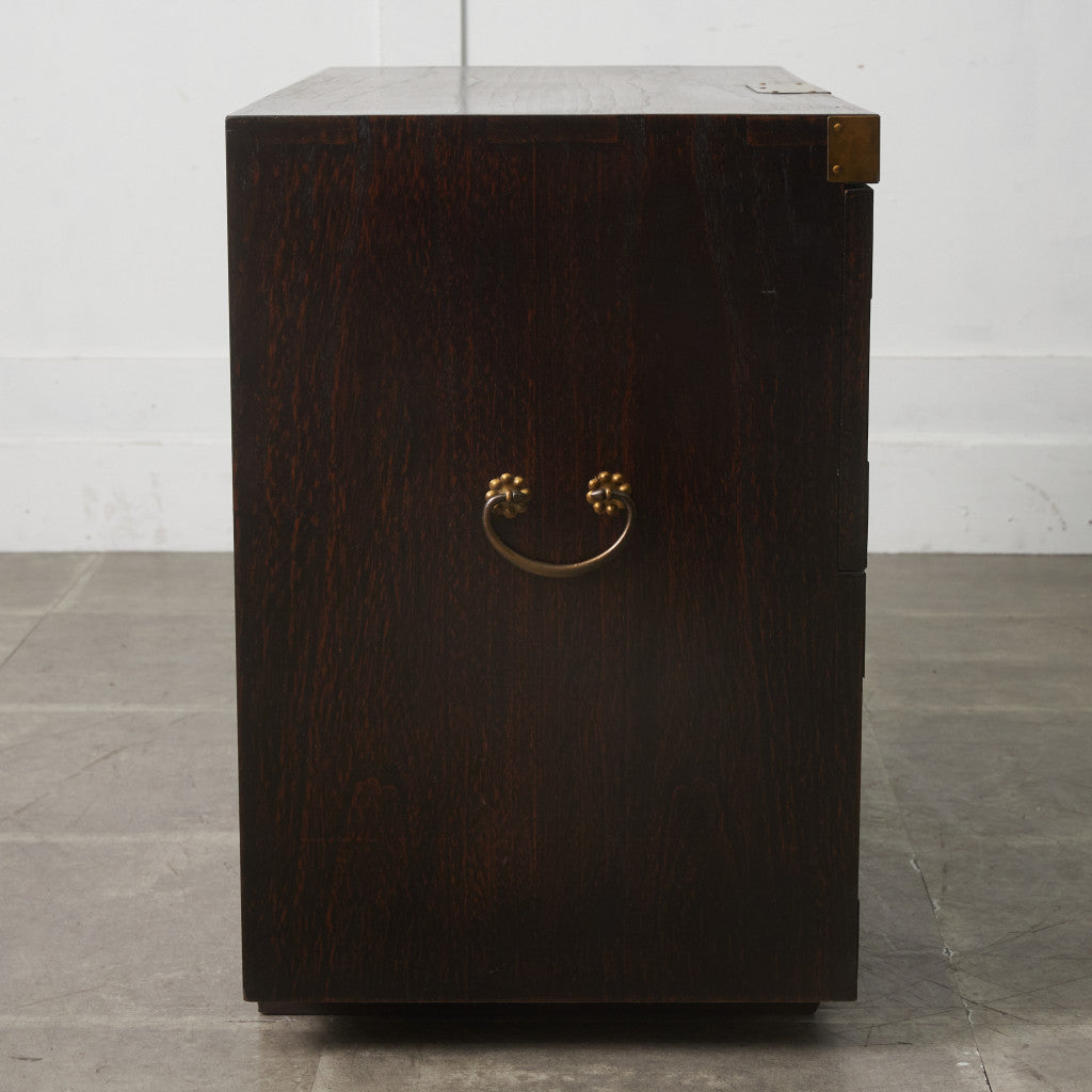 李朝家具 無垢材古鉄金具 半閉櫃