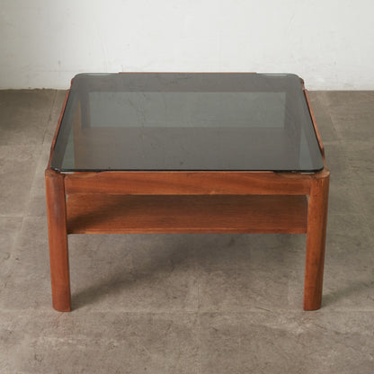 ヴィンテージ スモークガラストップ コーヒーテーブル
