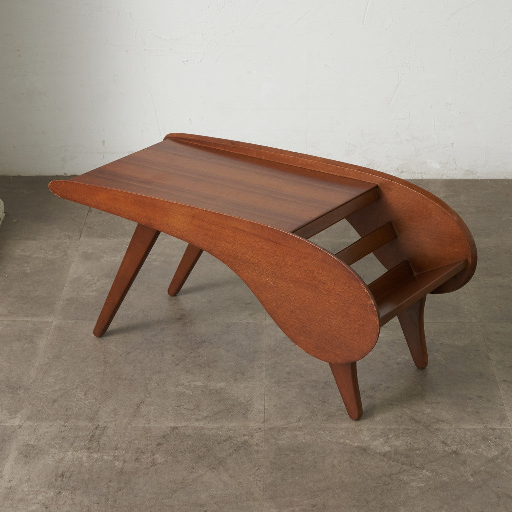 ヴィンテージ サイドテーブル / マガジンラック付き