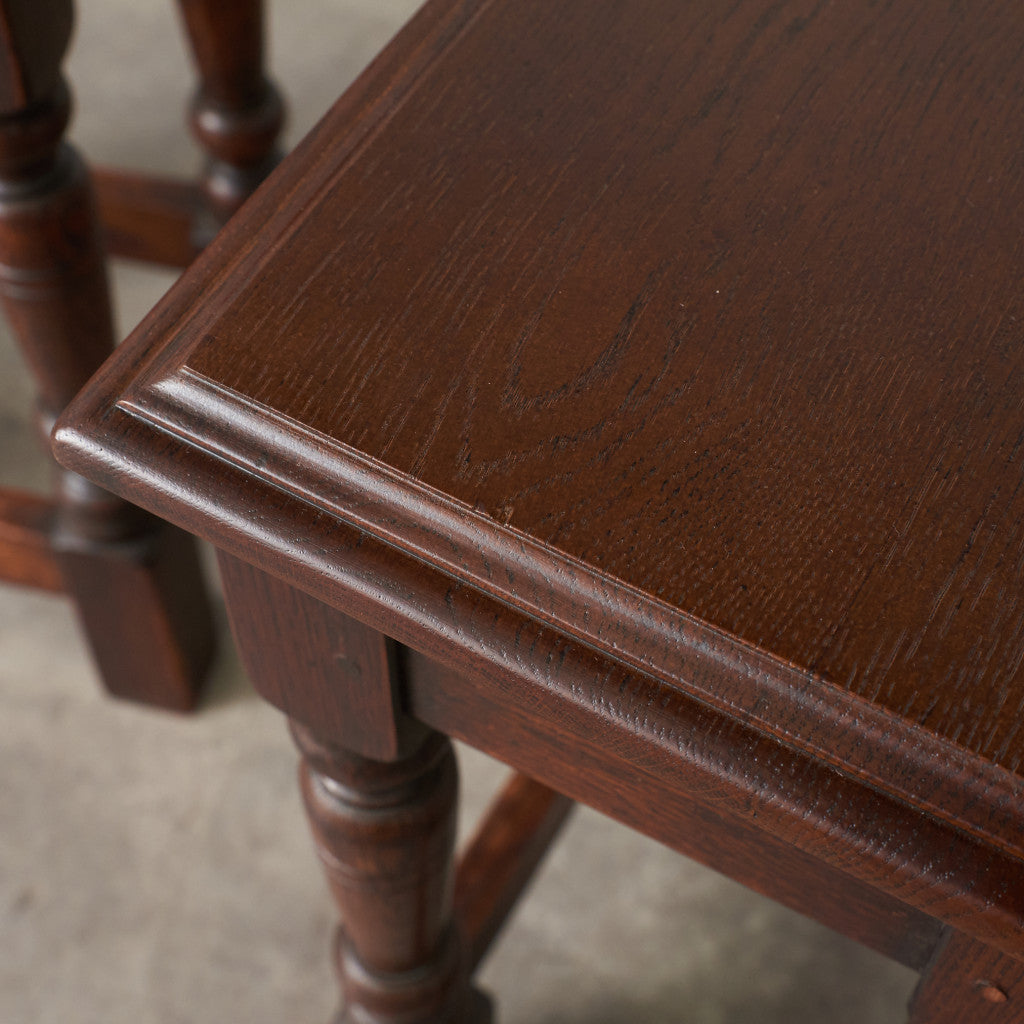 英国クラシック オーク材 ネストテーブル