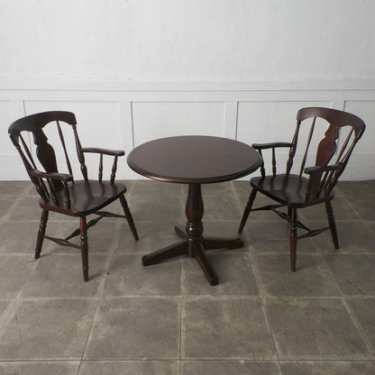 ラウンドテーブル ＆ アームチェア2脚 3点セット