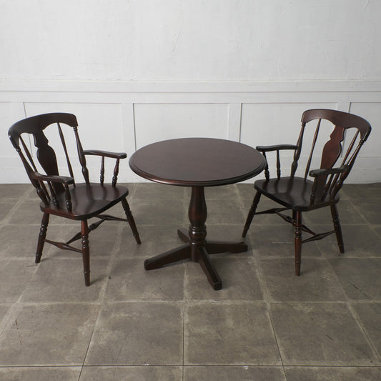 ラウンドテーブル ＆ アームチェア2脚 3点セット