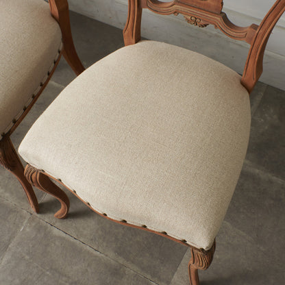 ストリップド加工 ダイニングチェア 4脚セット / 張替済