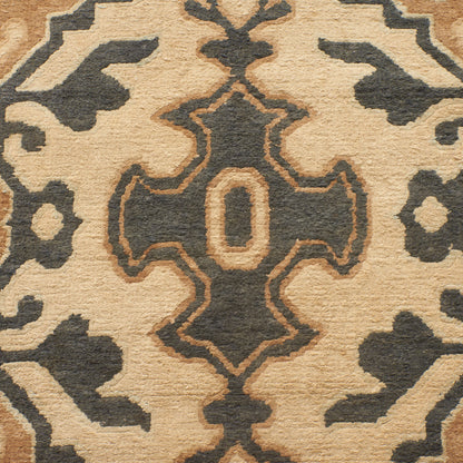 十字唐草 手織り 絨毯