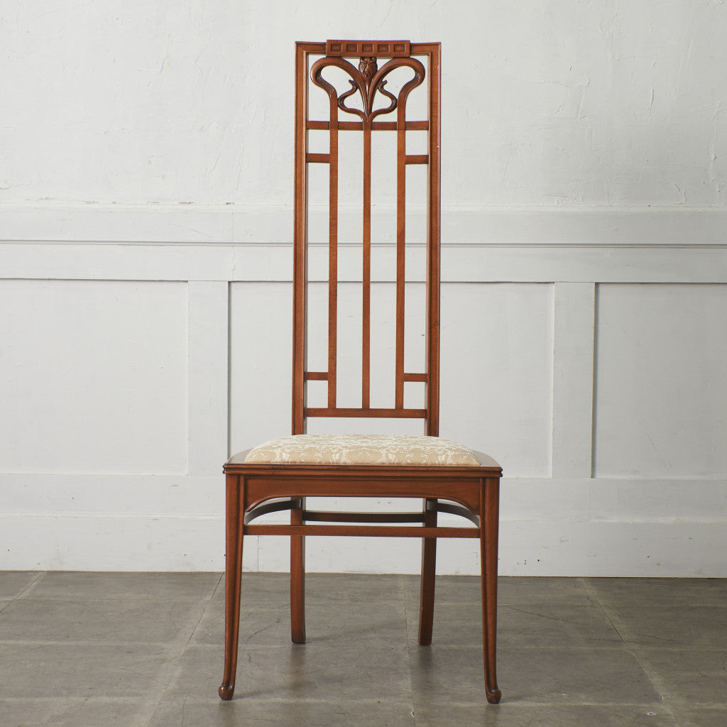 アールヌーボー ハイバックチェア / 張替済