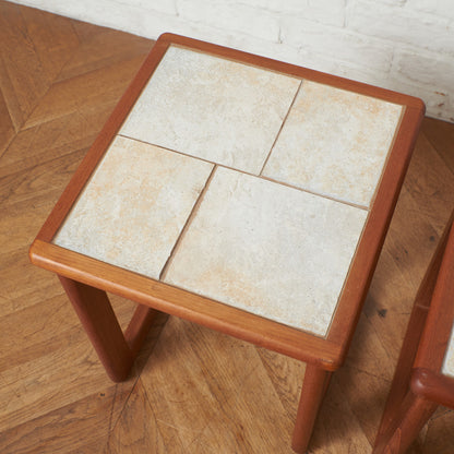 ヴィンテージ タイルトップ ネストテーブル