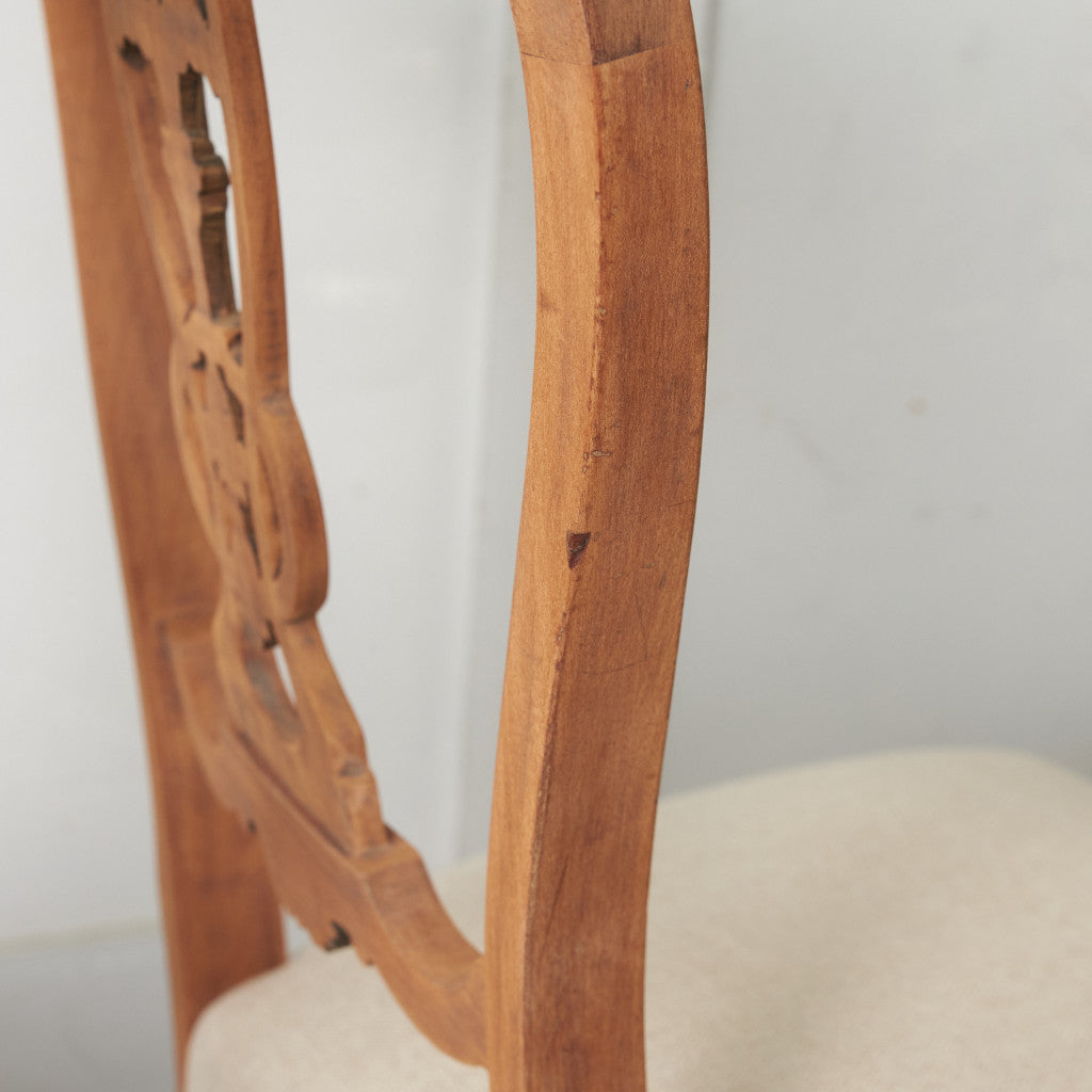 ストリップド加工 ダイニングチェア 4脚セット / 張替済