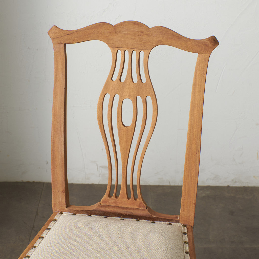 ストリップド加工 ダイニングチェア 4脚セット / 張替済