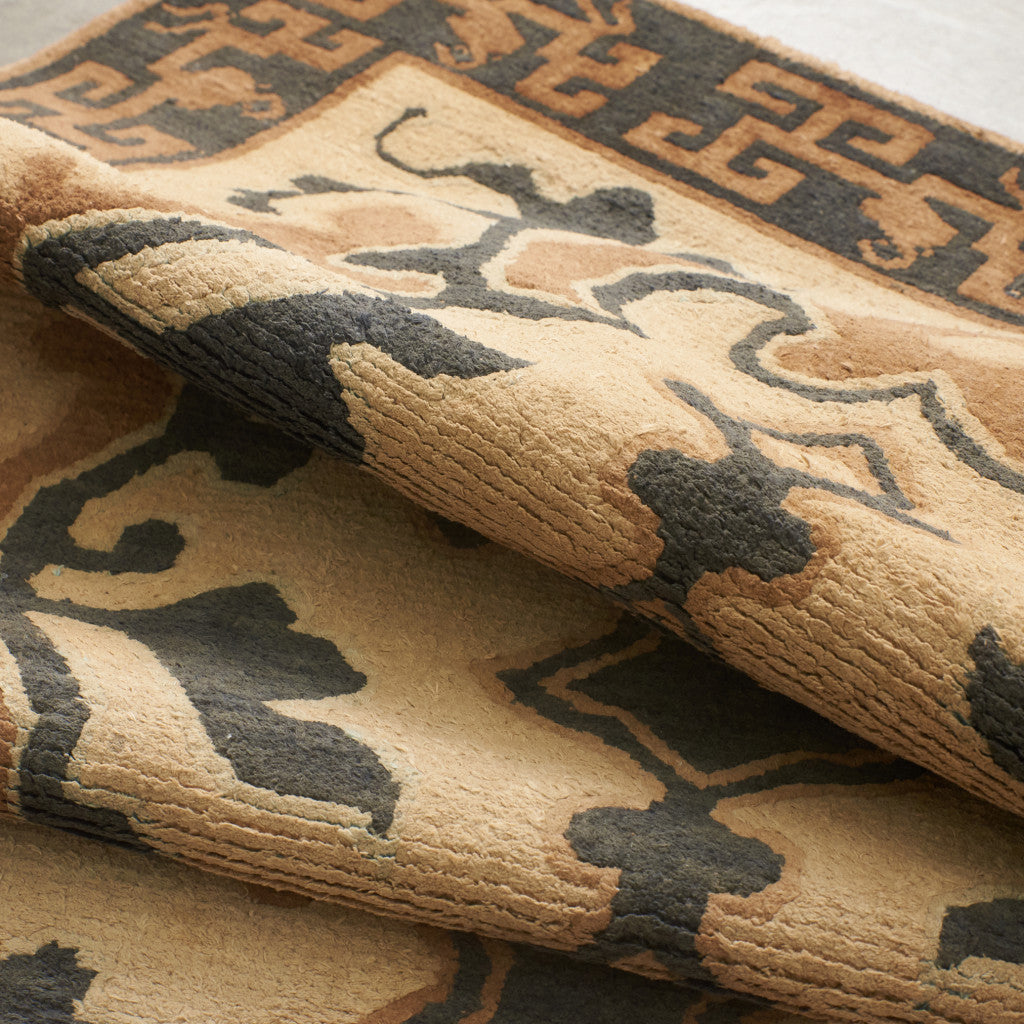 十字唐草 手織り 絨毯