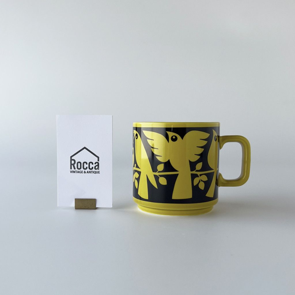 Hornsea x Magpie マグカップ Birds Chartreuse