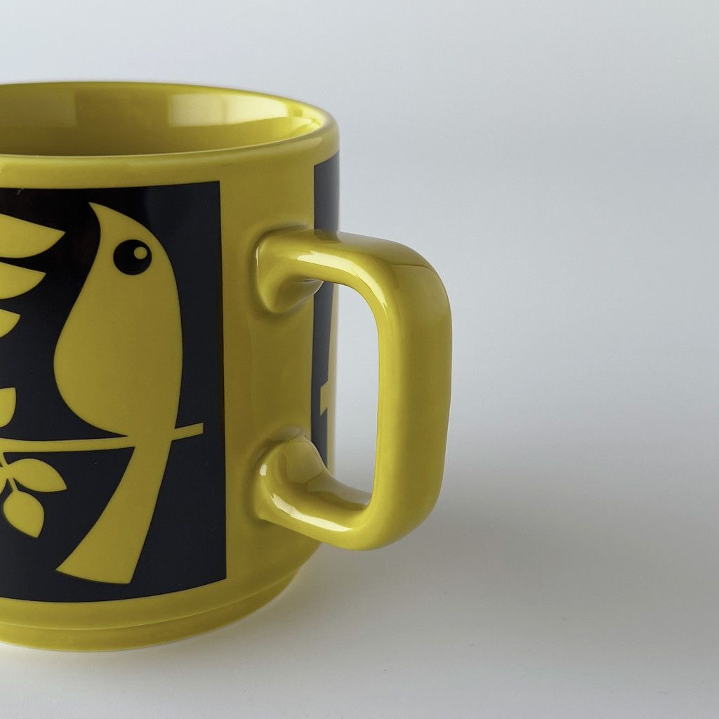 Hornsea x Magpie マグカップ Birds Chartreuse