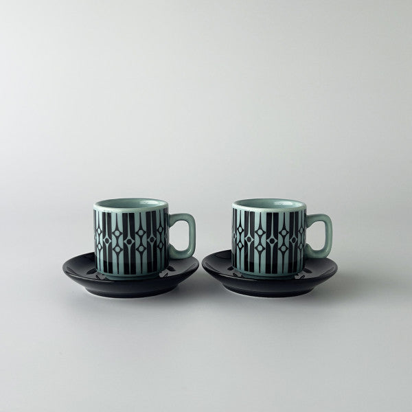 Hornsea エスプレッソカップ&ソーサー 2セット Geo