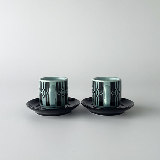 Hornsea エスプレッソカップ&ソーサー 2セット Geo