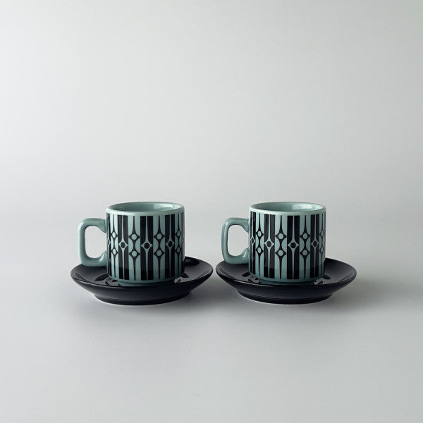Hornsea エスプレッソカップ&ソーサー 2セット Geo