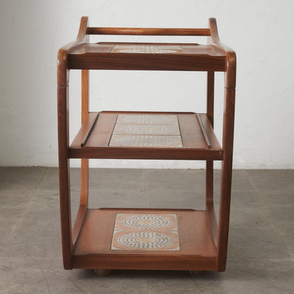 英国ヴィンテージ タイルトップ トロリー