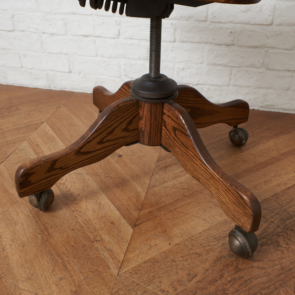 ヴィンテージ オーク無垢材 デスクチェア