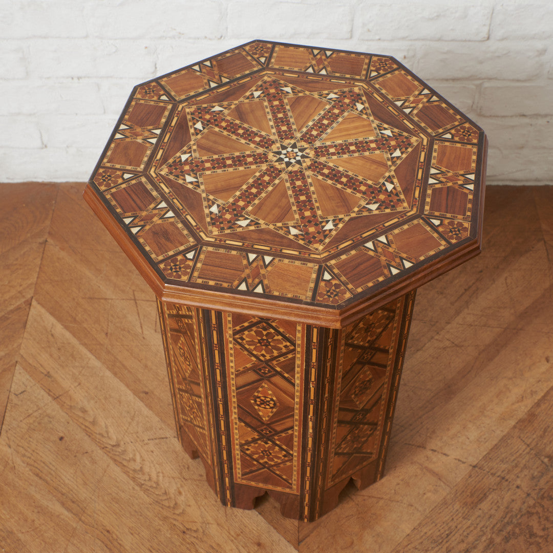 シリア製 寄木細工 サイドテーブル