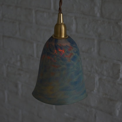 西欧アンティーク ガラスシェード ペンダントライト