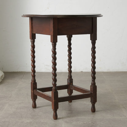 英国アンティーク バーリーシュガーツイスト サイドテーブル