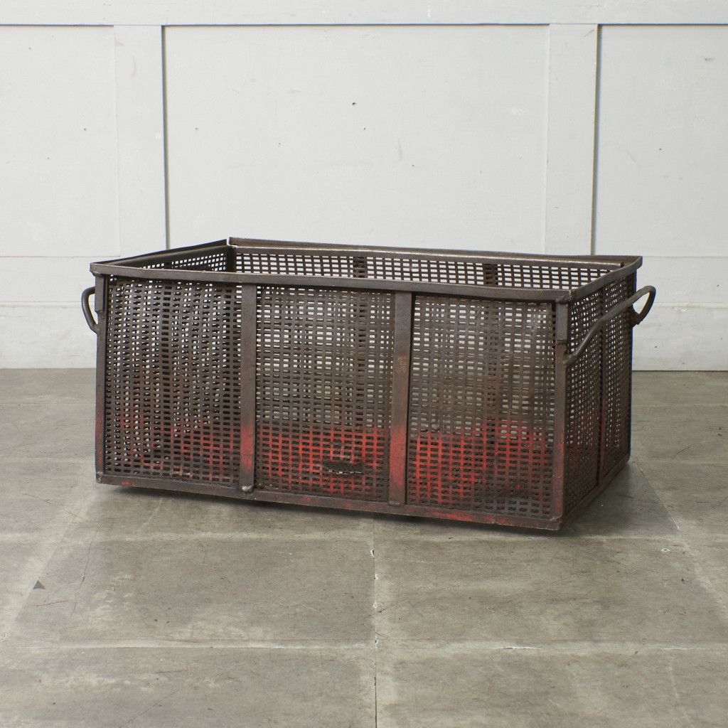 ヴィンテージ メタル メッシュバスケット