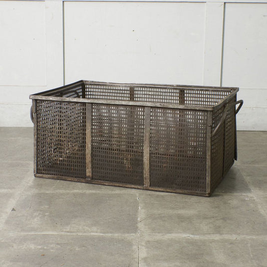 ヴィンテージ メタル メッシュバスケット