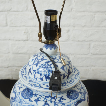 クラシック シノワズリースタイル 染付 テーブルランプ