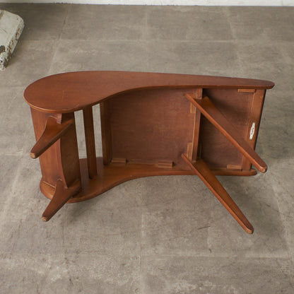 ヴィンテージ サイドテーブル / マガジンラック付き