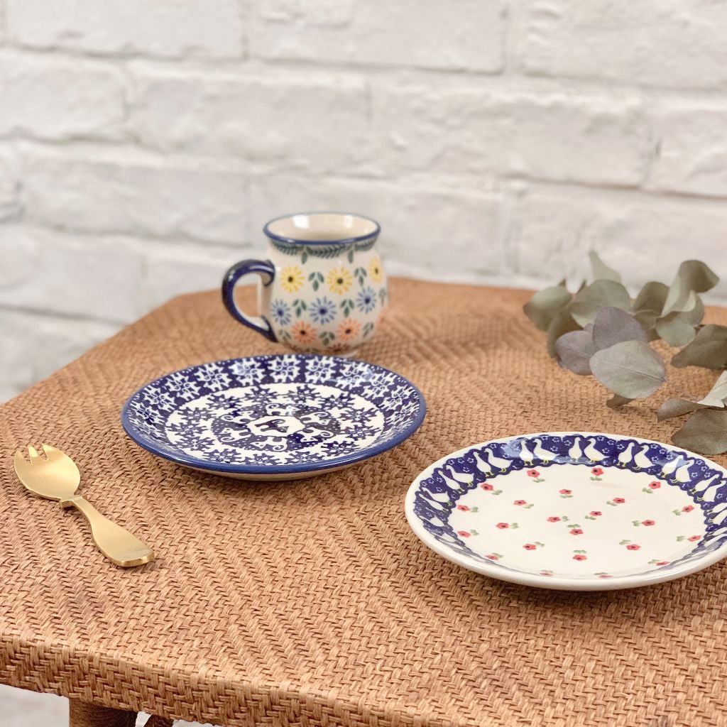 ポーリッシュポタリー プレート アヒル 赤 17cm