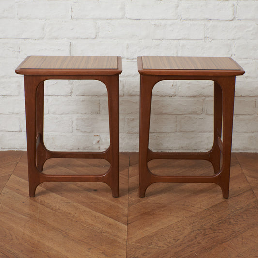 オールドマルニ 孔雀印 サイドテーブル 2点セット